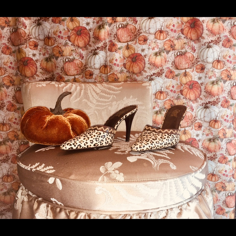 Leopard print mules 4 inches